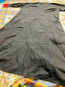 Black Nice Long Kurty Inside Pocket