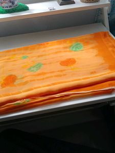 Orange Floral Saree New