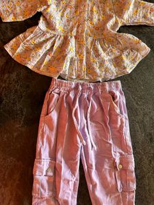 Floral Top &amp; Cargo Set