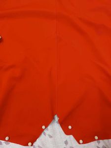 Red Pearl Button Top