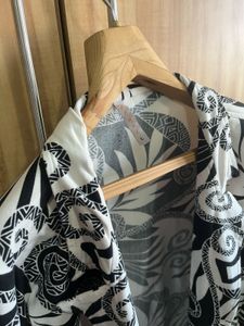 Black &amp; White Printed Jacket