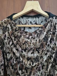 Feather Print Top