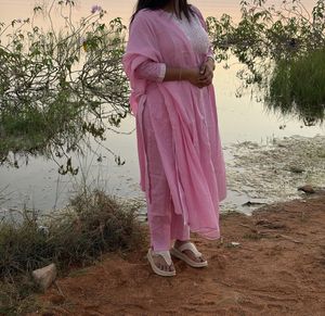 Elegant Pink Embroidered Kurta Set