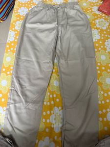 Beige Casual Pants