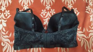 Black Leather Bra