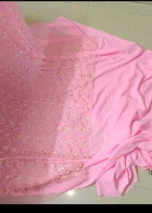 Pink Chickenkari Dress Material🩷