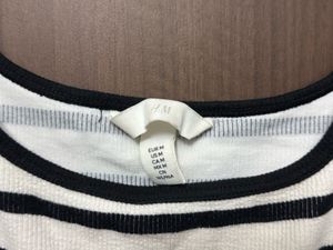 H&amp;M Striped Crop Tank Top