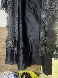 Elegant Black Embroidered Dress