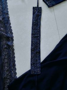 Elegant Ethnic Gown With Padded Bust,With Duppata