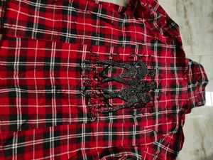 Red Plaid Flannel Shirt