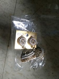 Oxidized Jhumka Earrings