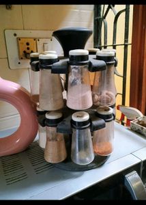 Spice Rack with Jars