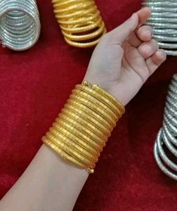 Combo Of 2 Spiral Bracelet ( GOLD + SILVER)