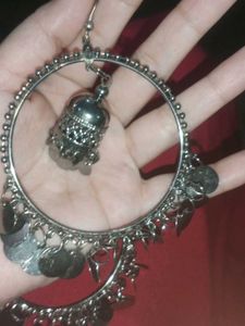 Silver Jhumka Earrings