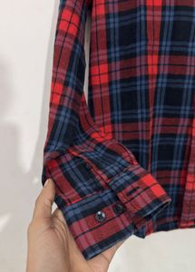 Esprit Red Plaid Flannel Shirt