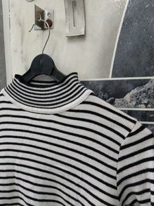 Striped Turtleneck Top