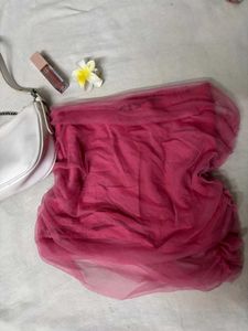 Coral One-Shoulder Top
