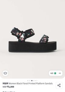 H&amp;M Floral Platform Sandals