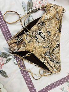 Snakeskin Bikini Bottoms