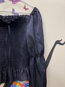Black Top With Free Earrings