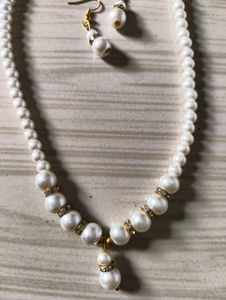 Pearl Necklace &amp; Earring Set