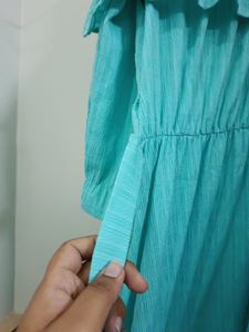 Blue Highneck Dress