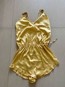 Gold Satin Romper