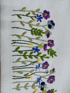 Embroidered Floral Pouch