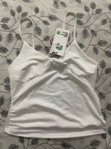 White Sleeveless Crop Top