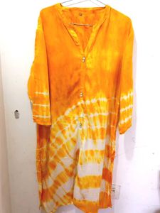 Tie And Die Yellow Kurta