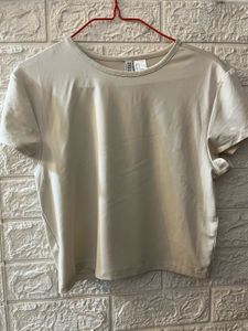 Cream Fitted Tee
