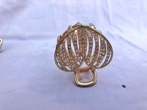 Golden Heart Hair Clutcher Combo Pack of 4