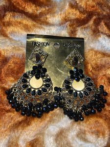 Black Ethnic Stud Earrings