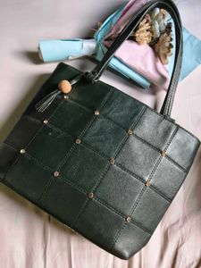 Stylish Dark Green Tote Bag