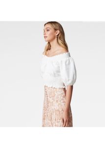 Forever New SIENNA SHIRREDBARDOT TOP