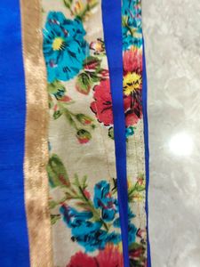 Beautiful Blue Colour Cotton Silk Saree