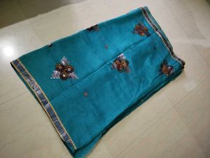 Sea Green Color Saree
