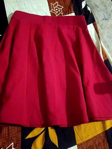 Red Skater Skirt