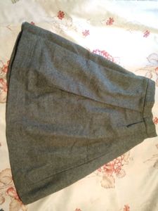 Gray Wool Skirt