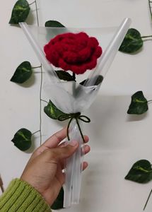 Crochet Red Rose Bouquet❤️