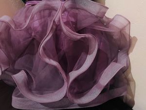 Purple Tulle Ruffle Skirt