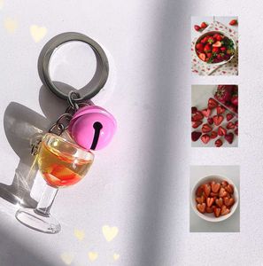Japanese Bell Strawberry Shaker Keychain
