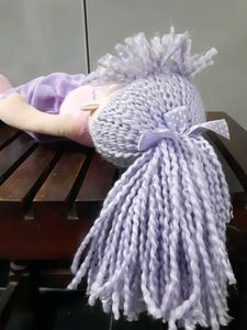 Purple Hair Plush Doll