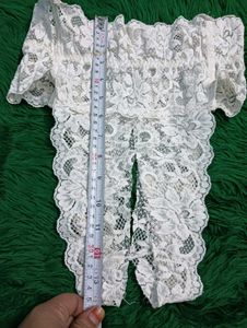 White Lace Open Panty🖤