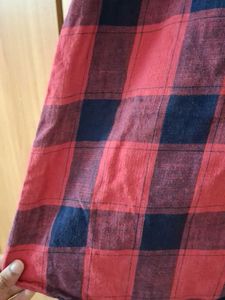 Red &amp; Navy Plaid Shirt