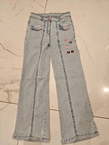 Cute Embroidered Jeans