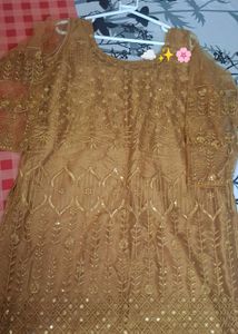 Replica Of Aiman Khan Gold Embroidery Pakistanidr