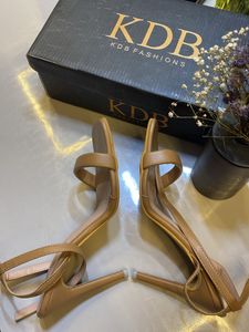 Nude Ankle Strap Heels