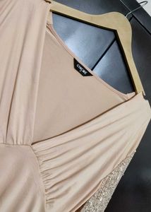 Nude Color Partywear Top For 34 Bust
