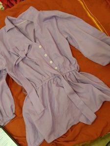 Chic Lavender Peplum Top
